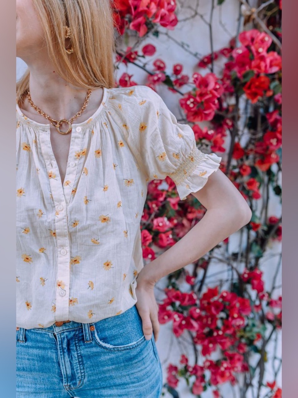 Madewell French Daisies Top